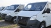  A view shows GAZelle Next light-duty trucks assembled at the ChechenAvto plant in Argun