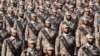 IRAN -- Members of Iran's Islamic Revolutionary Guard Corps (IRGC) stand in formation during the annual "Sacred Defence Week" military parade marking the anniversary of the outbreak of the devastating 1980-1988 war with Saddam Hussein's Iraq, in Tehran, S