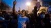 U.S. -- Demonstrators protest, Thursday, June 4, 2020, near the White House in Washington, over the death of George Floyd, a black man who was in police custody in Minneapolis. 