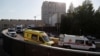 Saint Petersburg, Russia - Ambulances queue outside the I.I. Dzhanelidze Research Institute of Emergency Medicine amid the outbreak of the coronavirus disease (COVID-19)